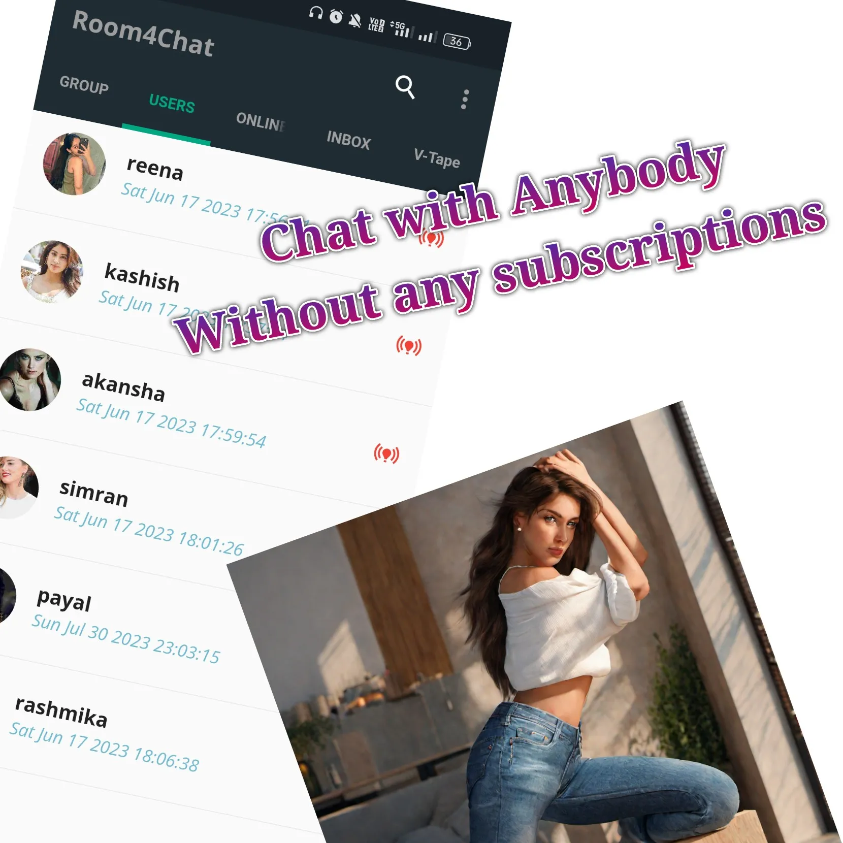 Room4chat -Chat with Girls & B | Indus Appstore | Screenshot