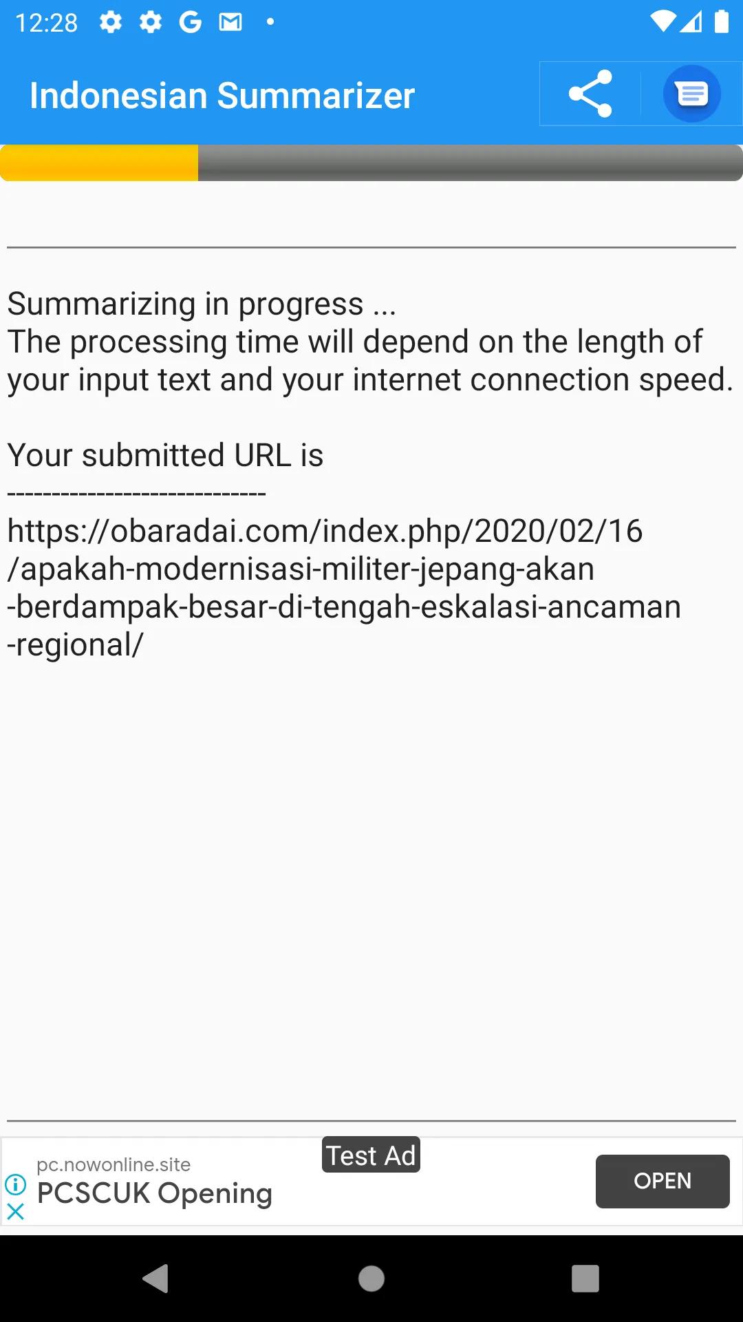 Indonesian Text Summarizer | Indus Appstore | Screenshot