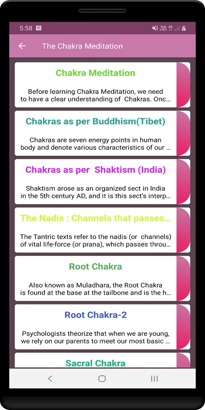 The Chakra Meditation | Indus Appstore | Screenshot