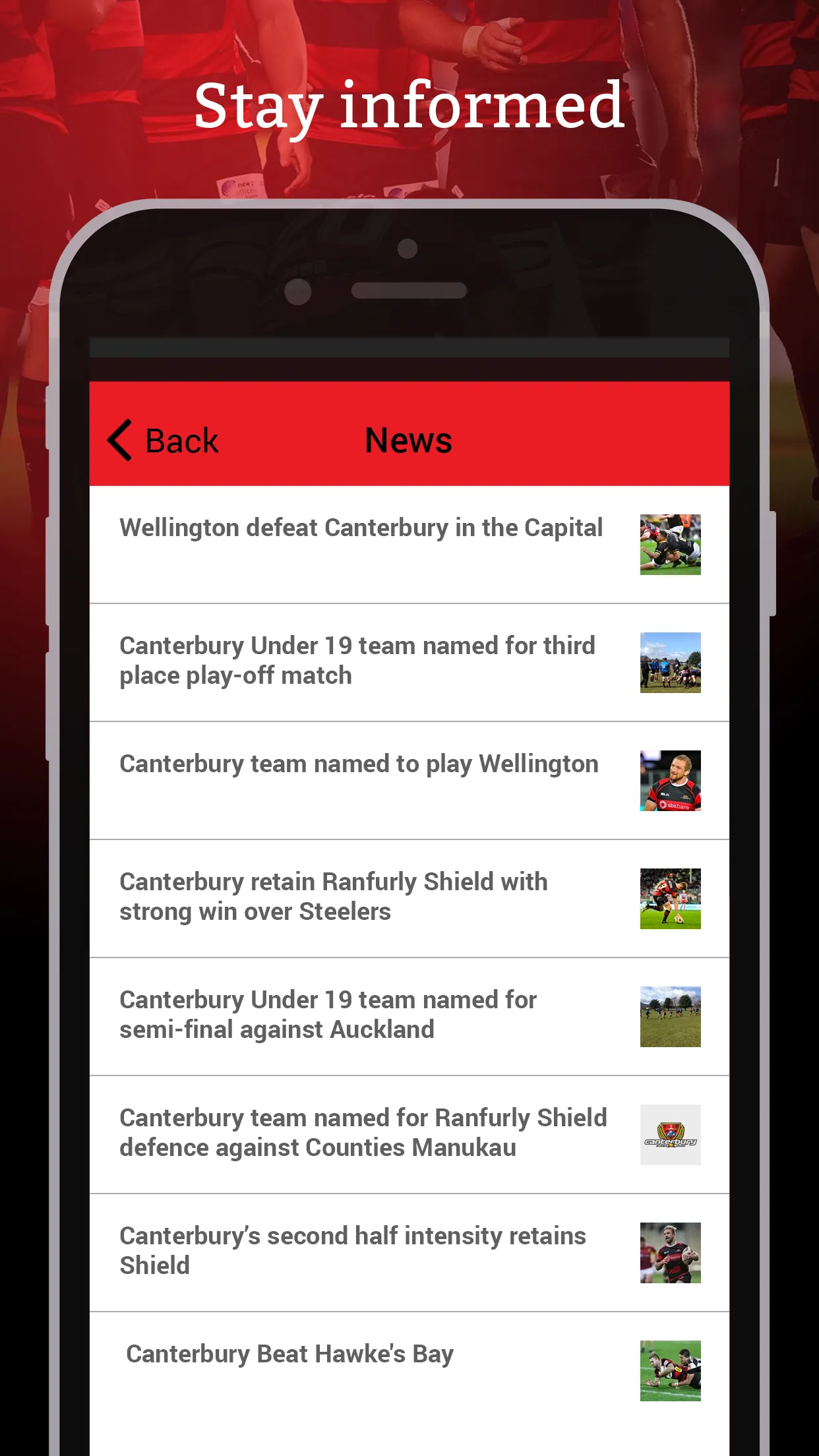 Canterbury Rugby Union | Indus Appstore | Screenshot