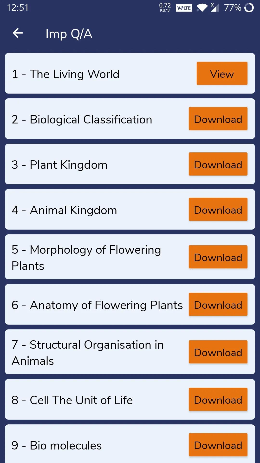 11th Biology Solution | Notes | Indus Appstore | Screenshot