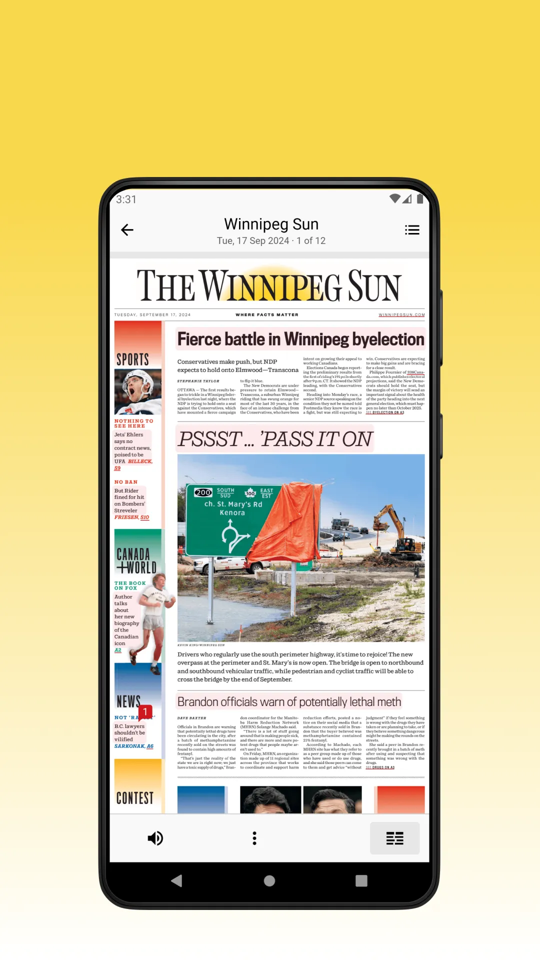 ePaper Winnipeg Sun | Indus Appstore | Screenshot