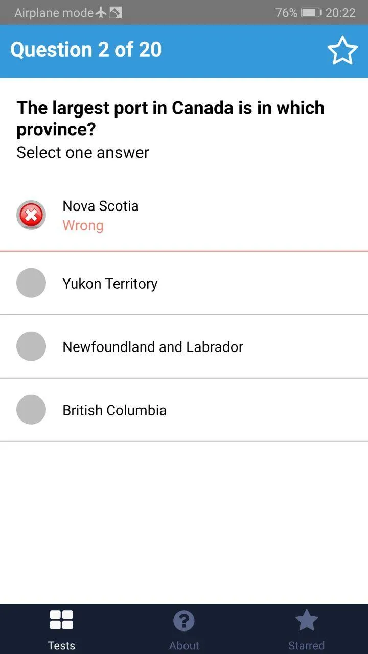 Canadian Citizenship Test | Indus Appstore | Screenshot