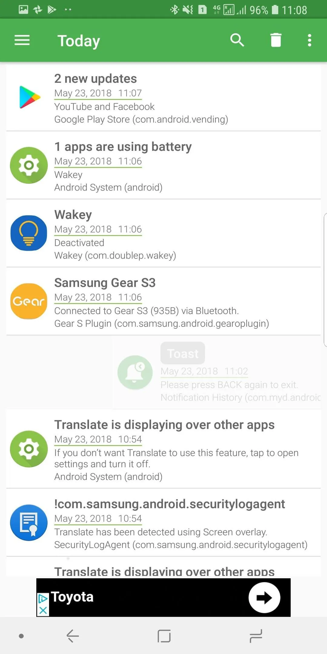 Notification History | Indus Appstore | Screenshot