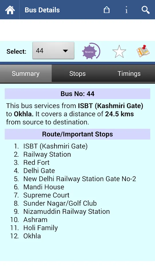 Delhi DTC Info | Indus Appstore | Screenshot