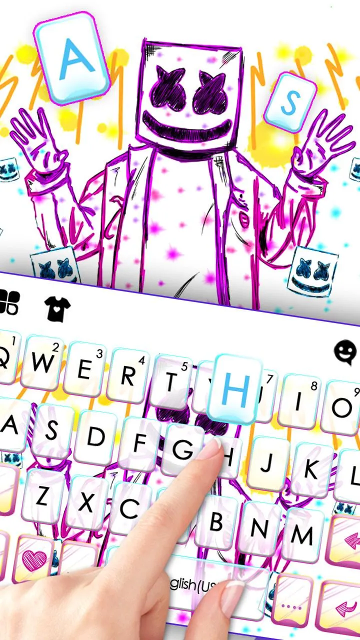 Doodle Cool Dj Keyboard Theme | Indus Appstore | Screenshot