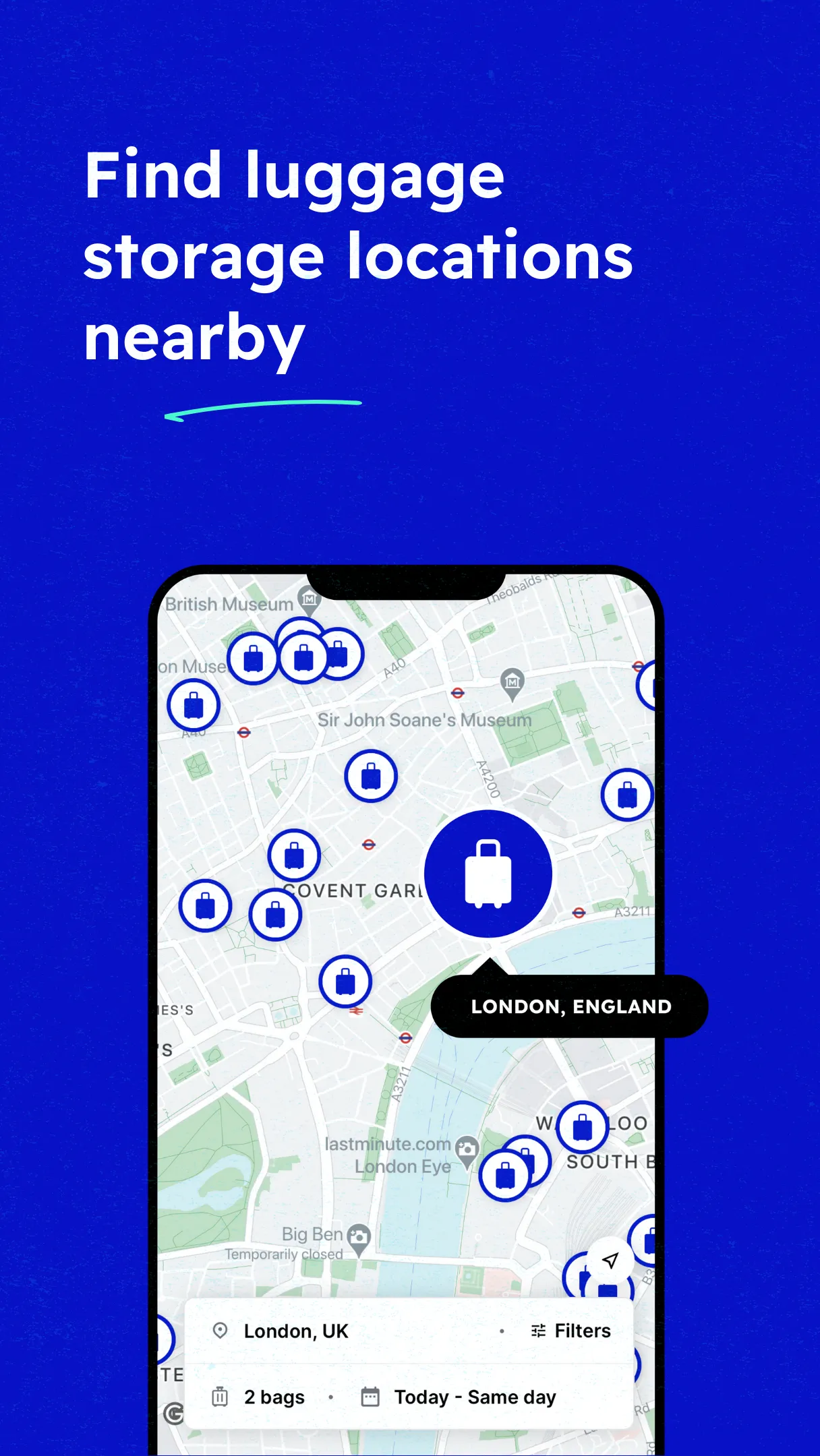 Bounce: Luggage Storage Nearby | Indus Appstore | Screenshot