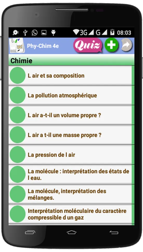 Physique Chimie 4ème | Indus Appstore | Screenshot