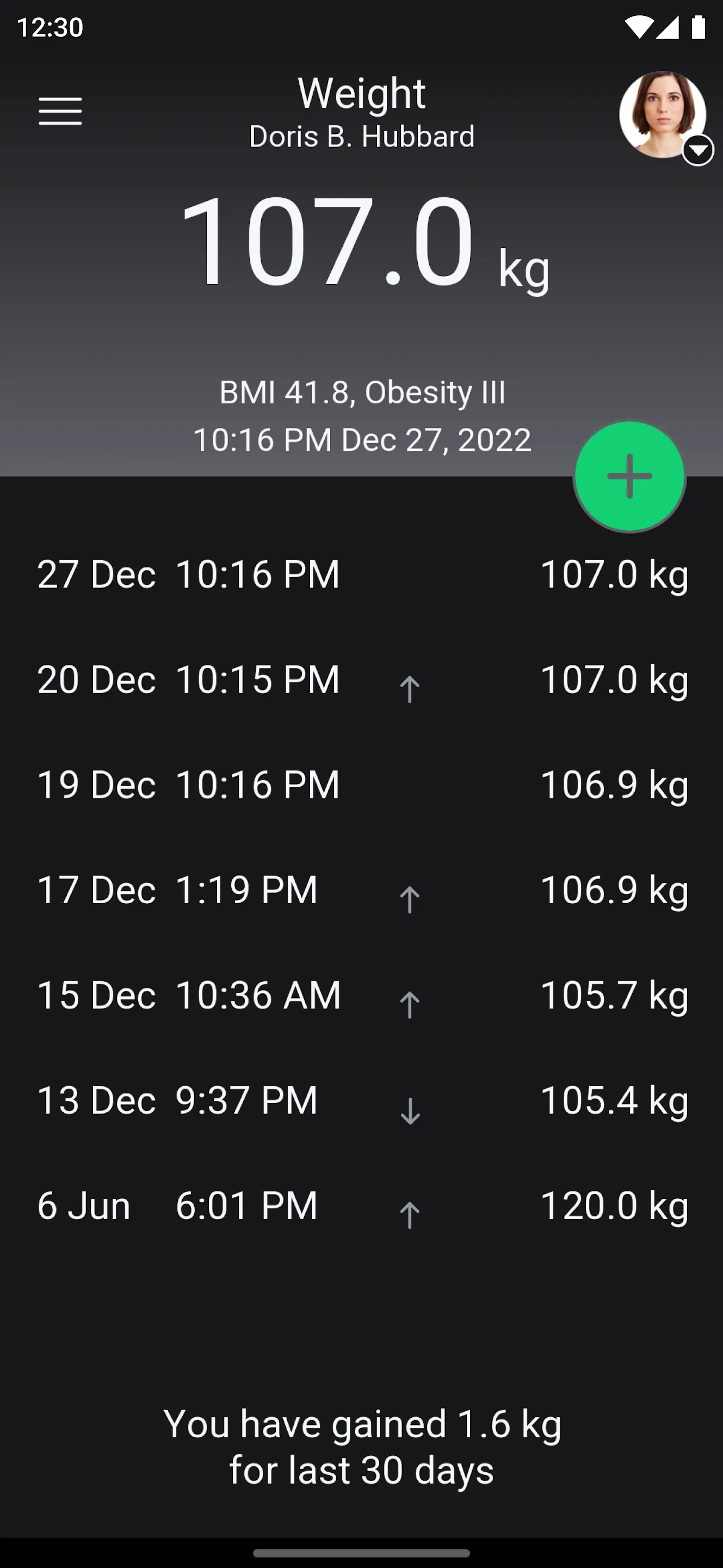 Weight Diary, BMI, Composition | Indus Appstore | Screenshot