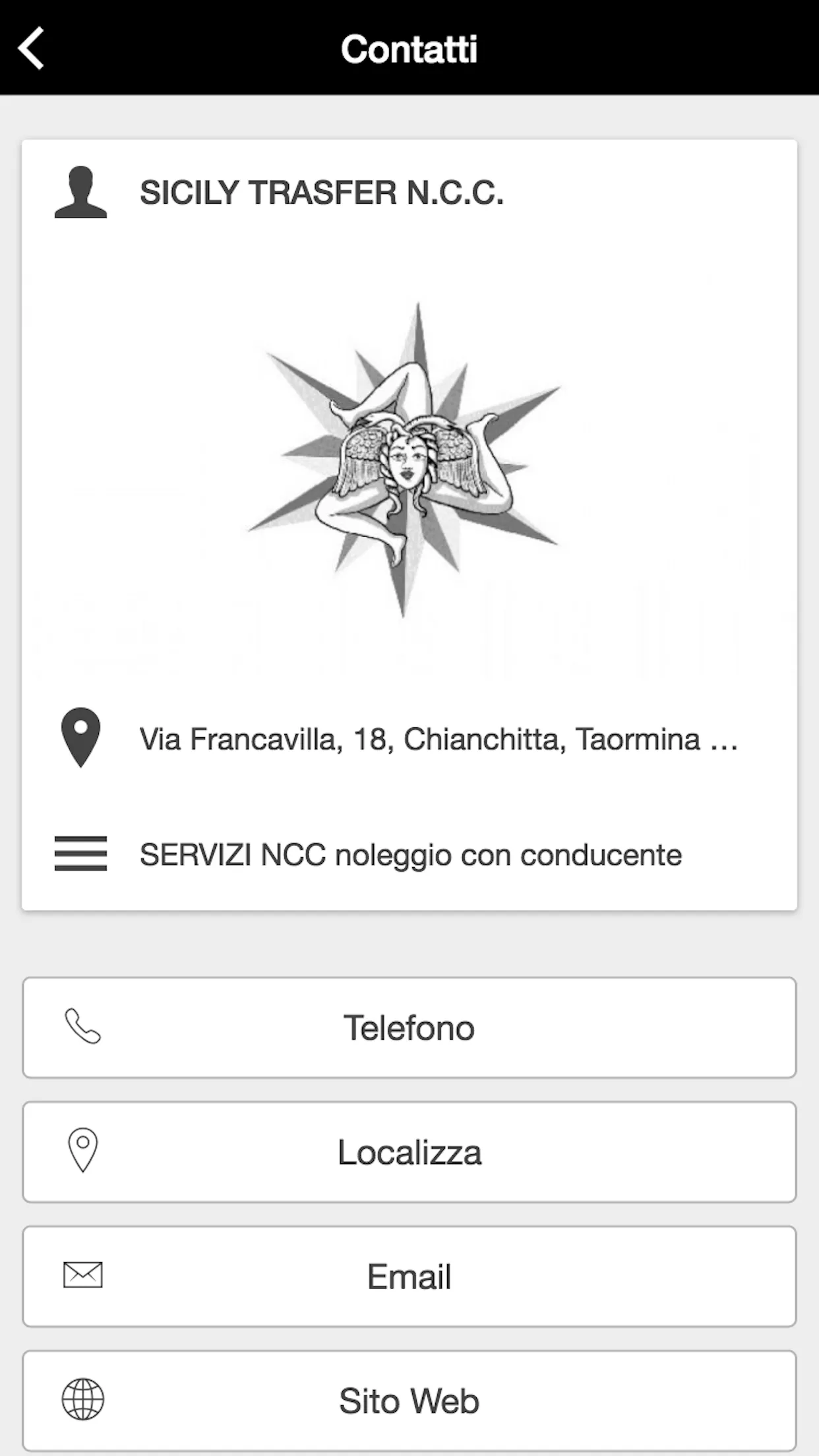 Sicily Transfer N.C.C. | Indus Appstore | Screenshot