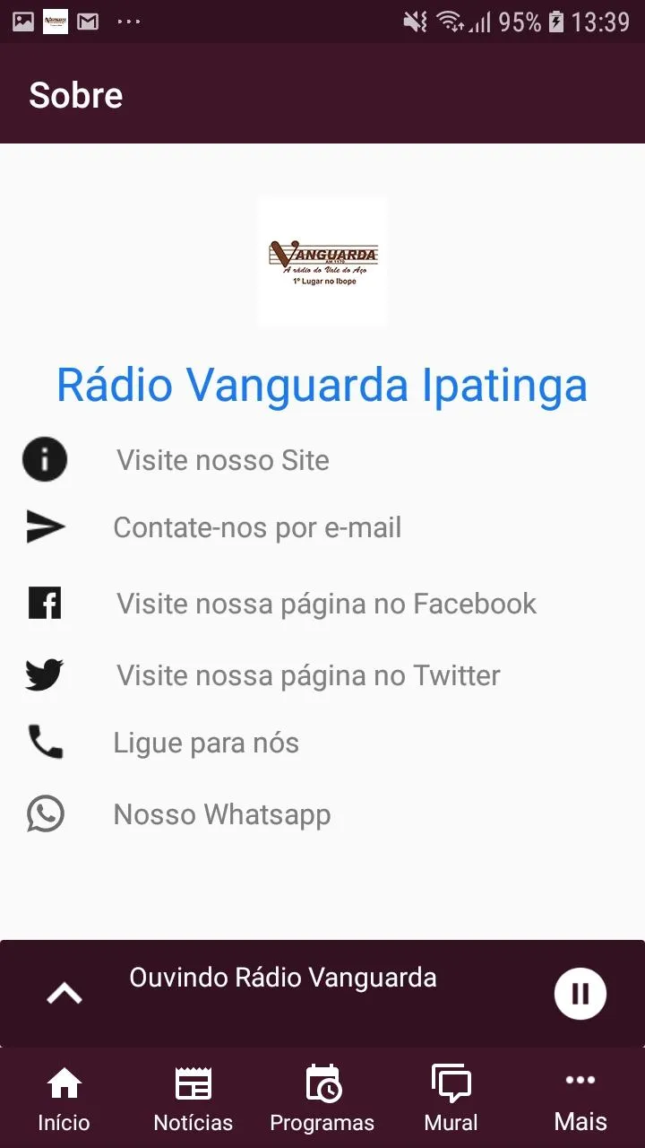 Rádio Vanguarda Ipatinga | Indus Appstore | Screenshot