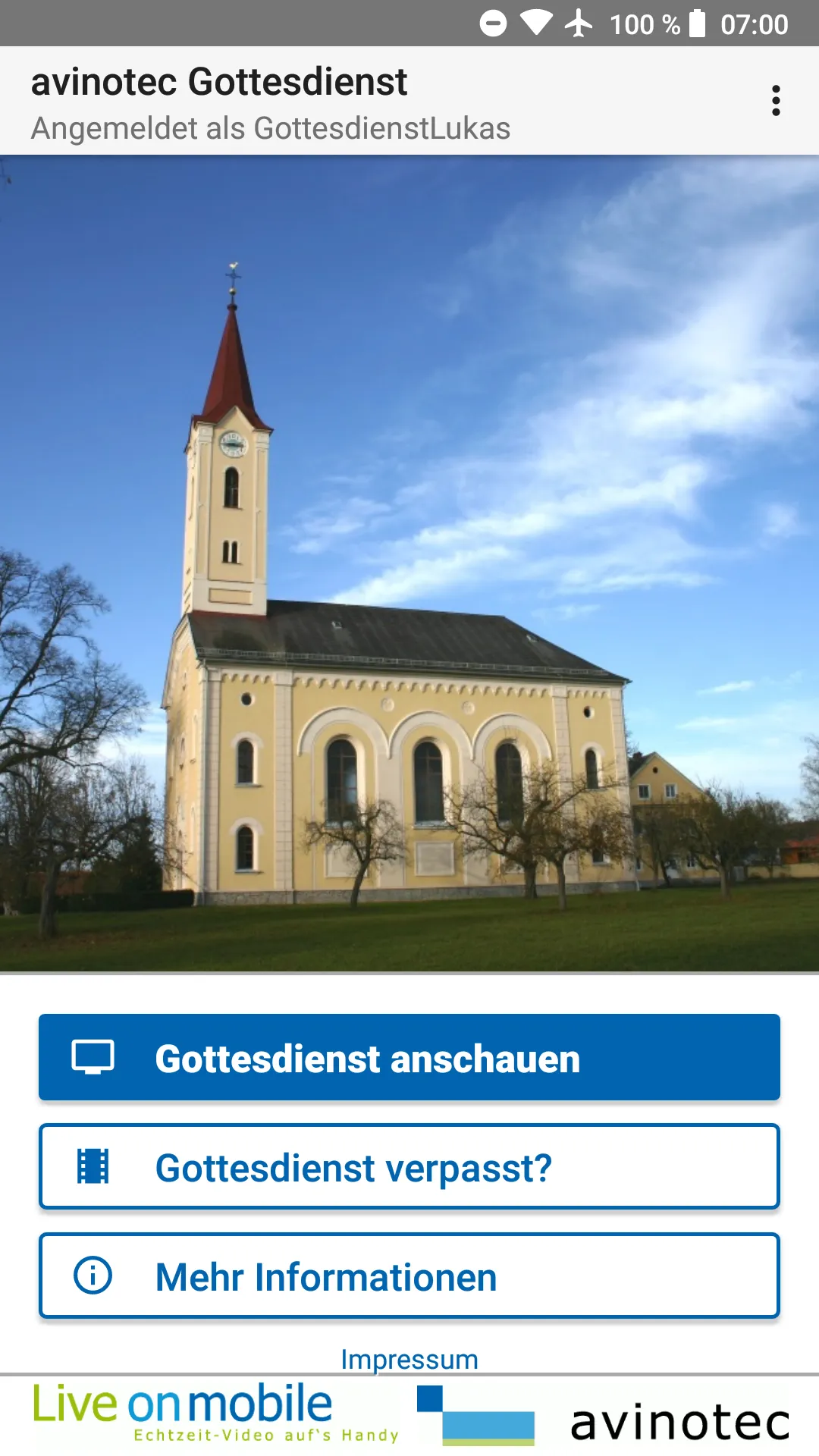 avinotec live church service | Indus Appstore | Screenshot