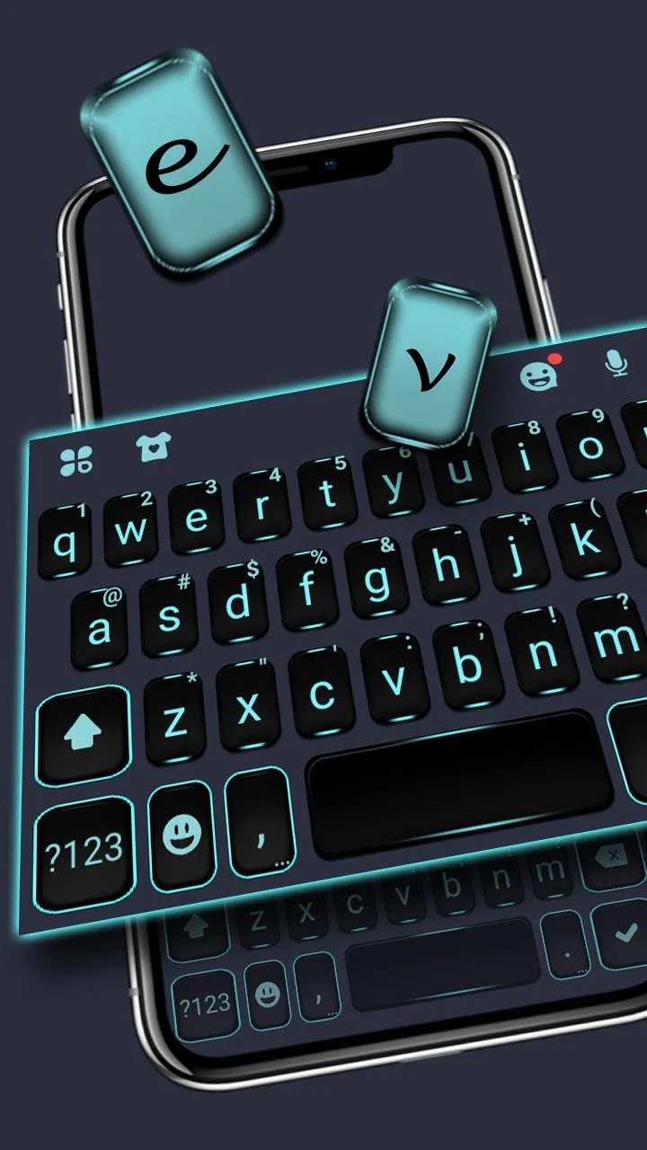 Neon Blue Business Keyboard Th | Indus Appstore | Screenshot