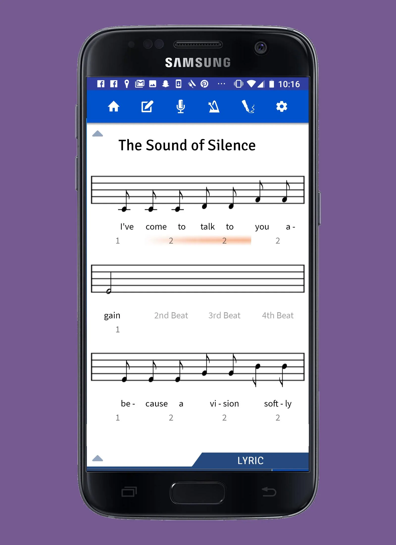 Lyric Notepad - Song Writing | Indus Appstore | Screenshot