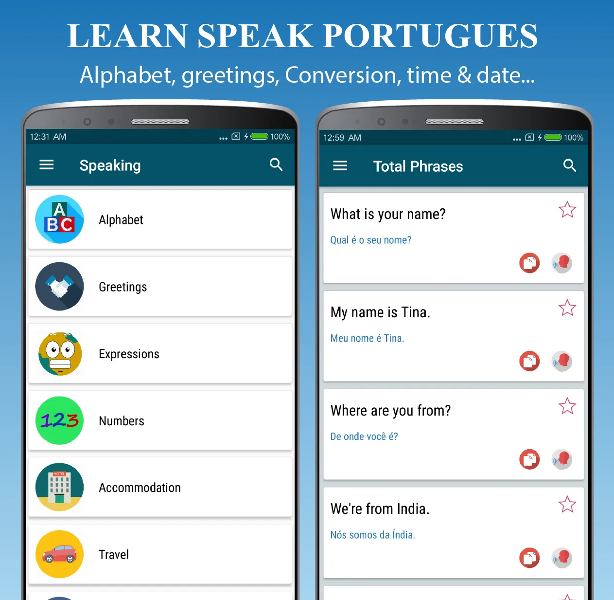 Learn Speak Portuguese | Indus Appstore | Screenshot