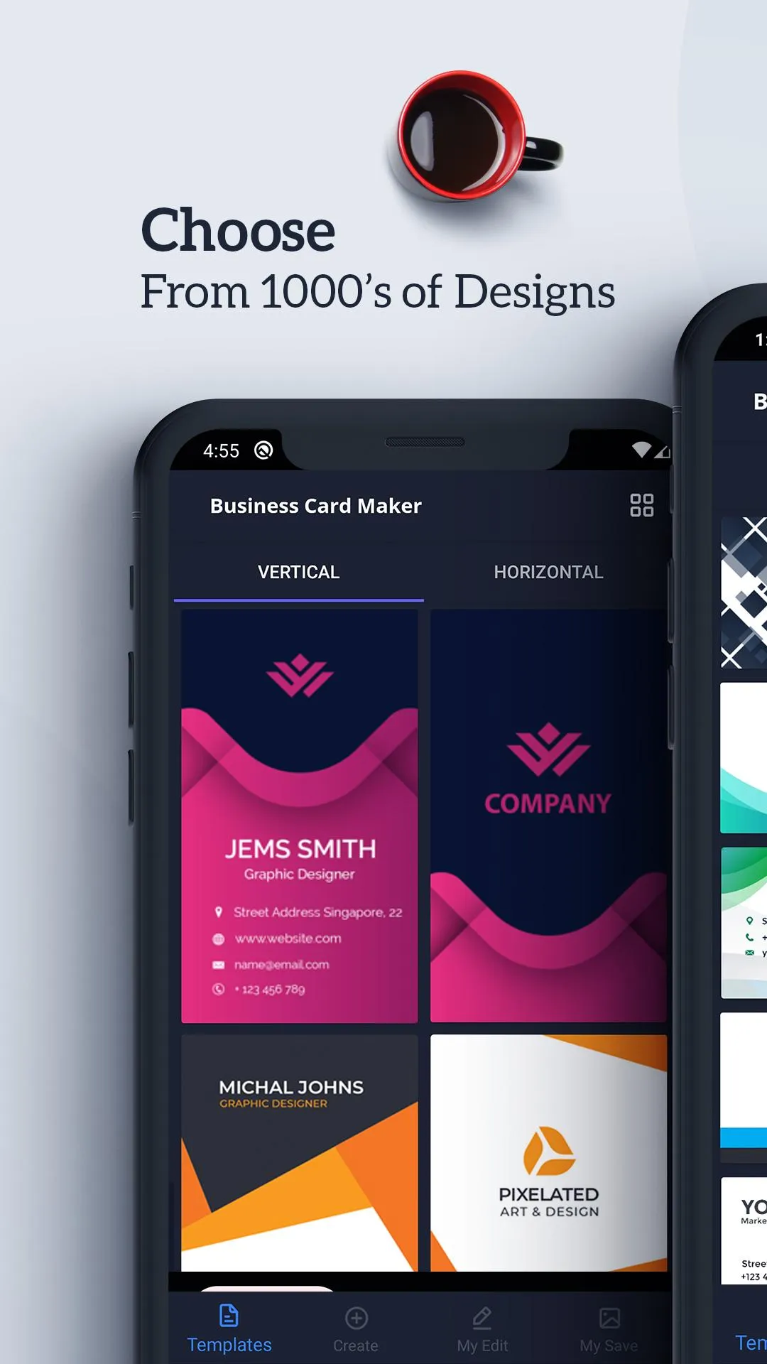 Business Card Maker & Template | Indus Appstore | Screenshot