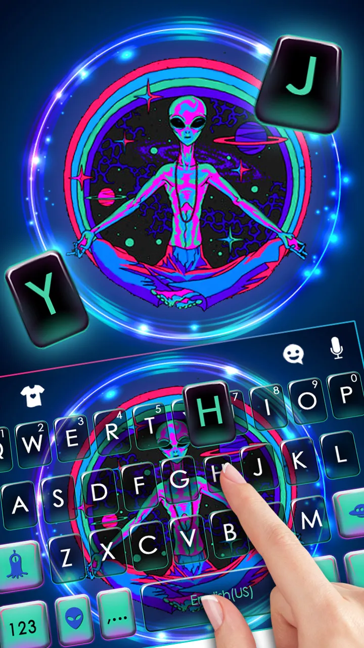 Weird Alien Keyboard Backgroun | Indus Appstore | Screenshot