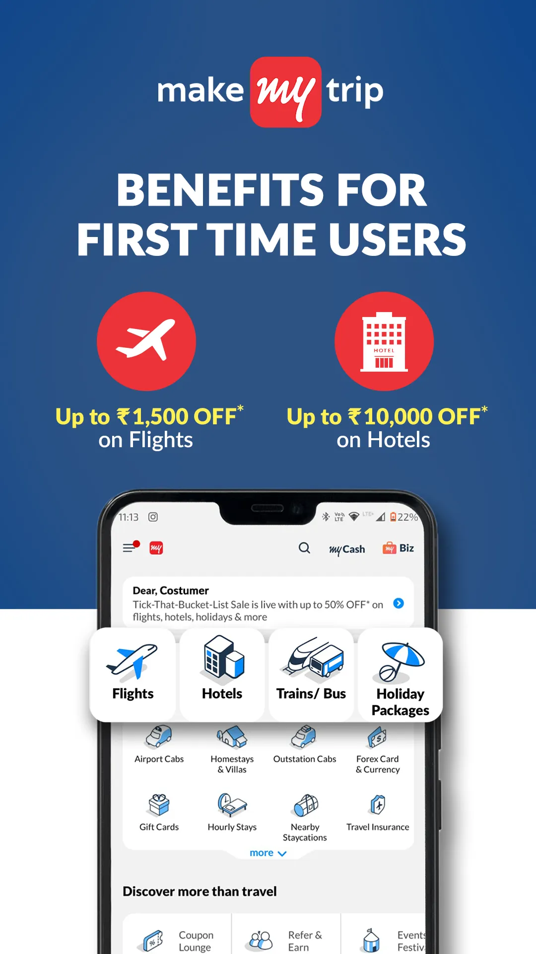 MakeMyTrip Hotels, Flight, Bus | Indus Appstore | Screenshot