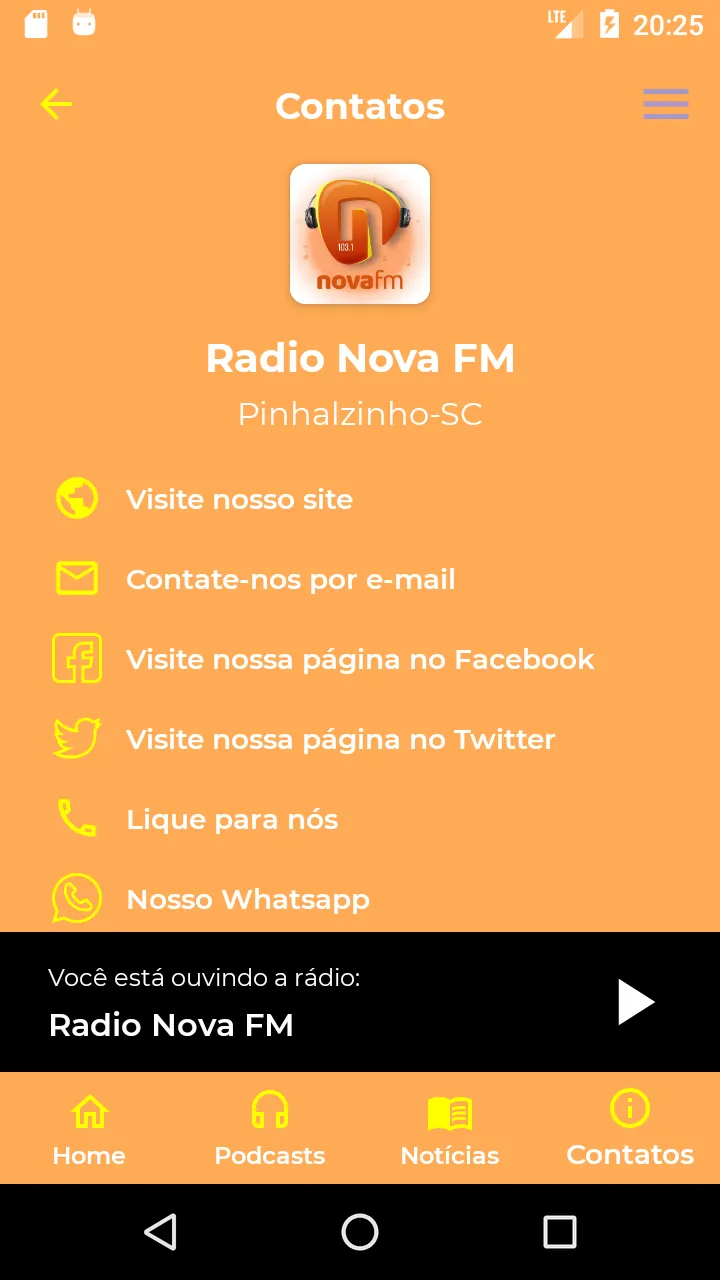 Nova FM 103.1 Pinhalzinho-SC | Indus Appstore | Screenshot