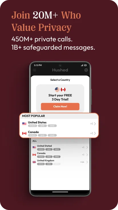 Hushed: US Second Phone Number | Indus Appstore | Screenshot