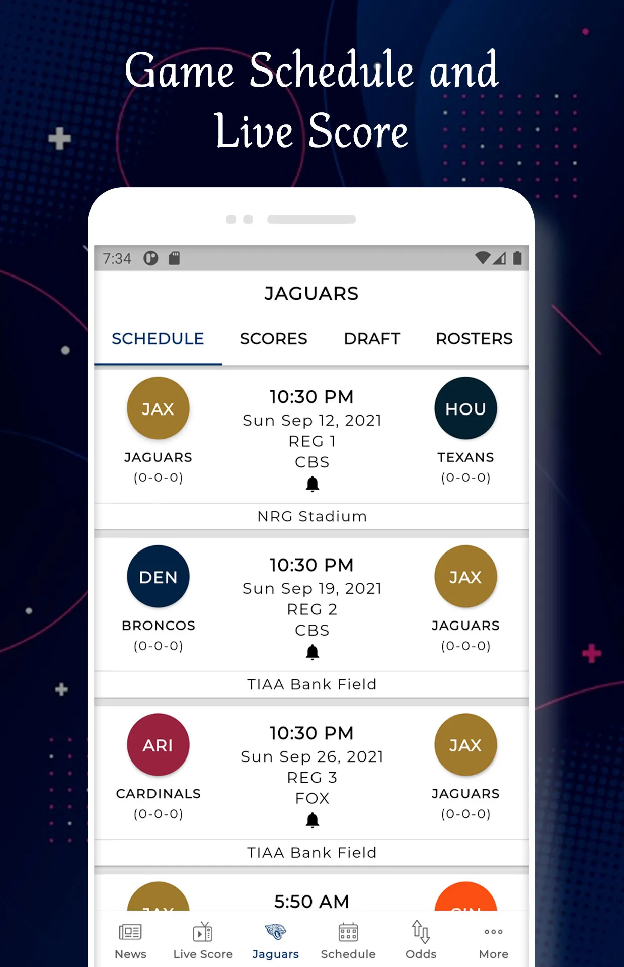 Jacksonville - Football Score | Indus Appstore | Screenshot