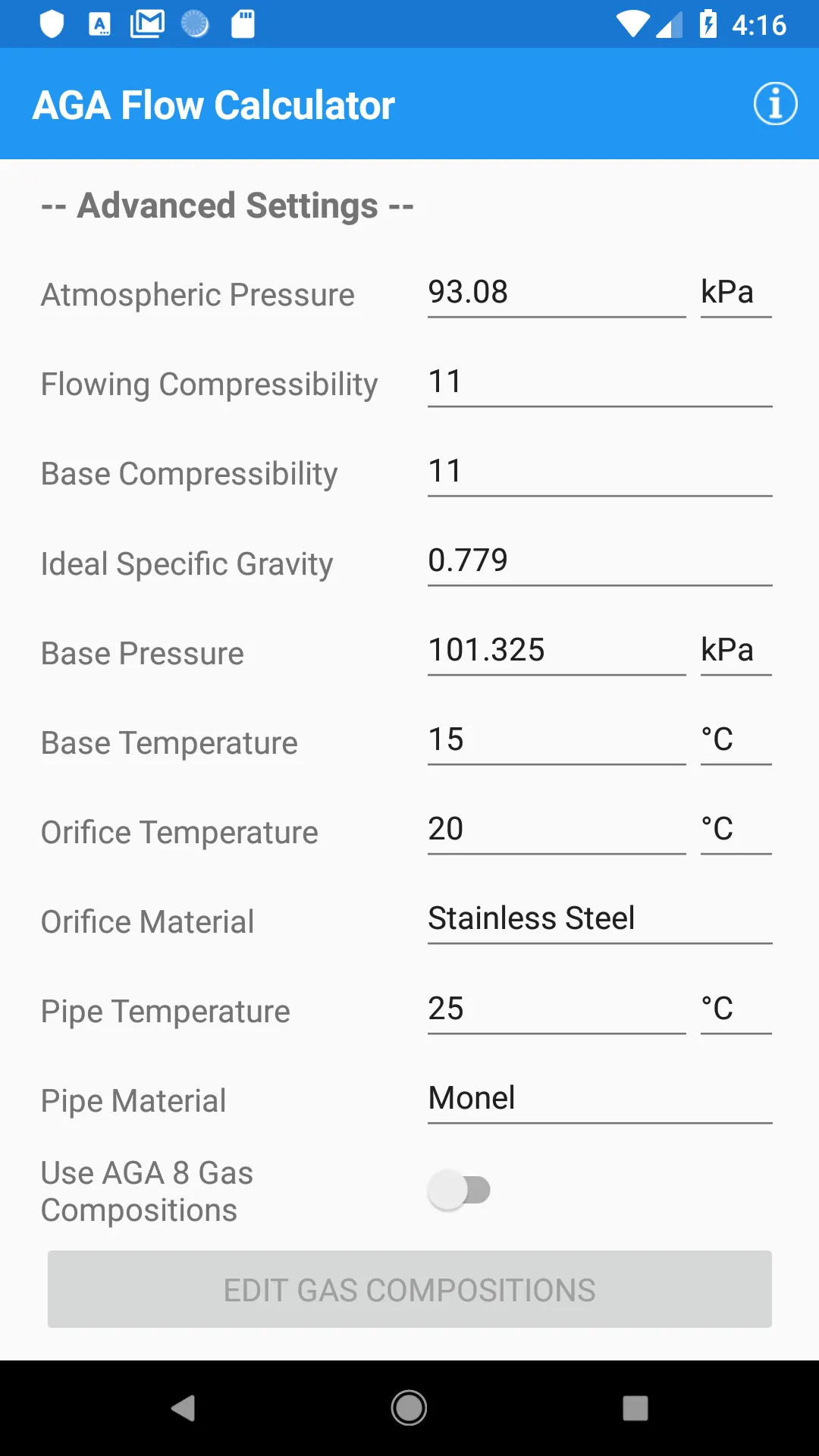 SCADACore AGA Gas Flow Calcula | Indus Appstore | Screenshot