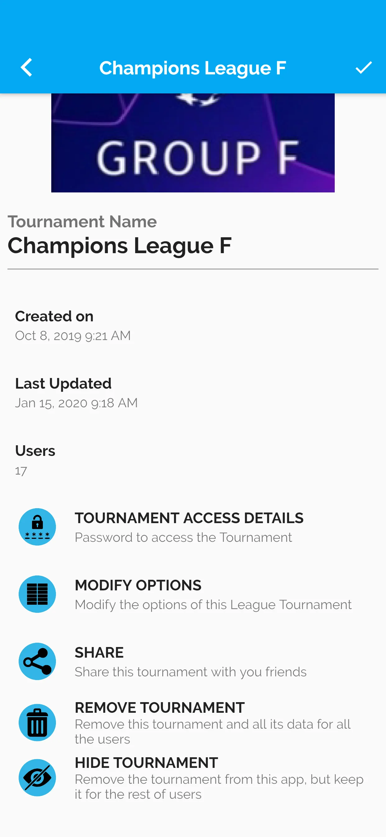 Tournament Manager | Indus Appstore | Screenshot