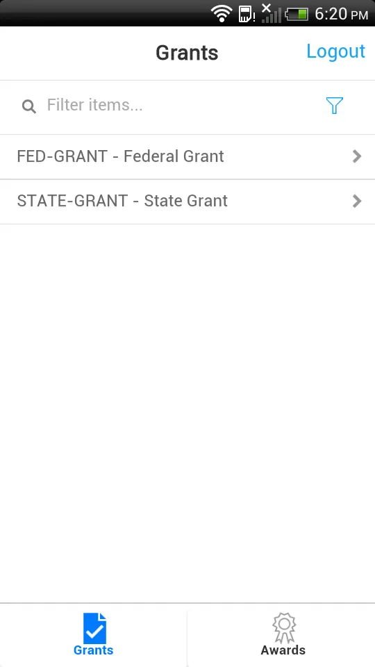 Infor Lawson Mobile Grants | Indus Appstore | Screenshot