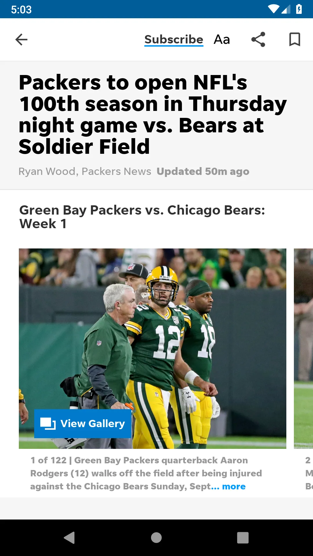 Packers News | Indus Appstore | Screenshot