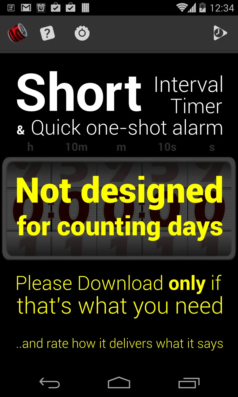 Large Countdown Timer | Indus Appstore | Screenshot