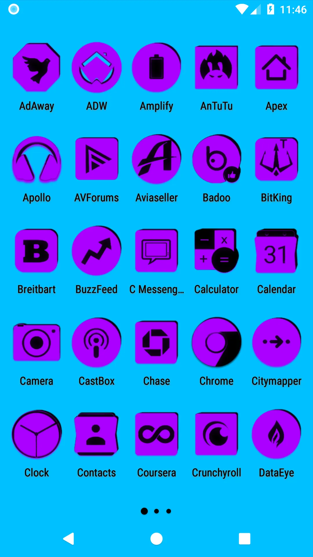 Purple and Black Icon Pack | Indus Appstore | Screenshot