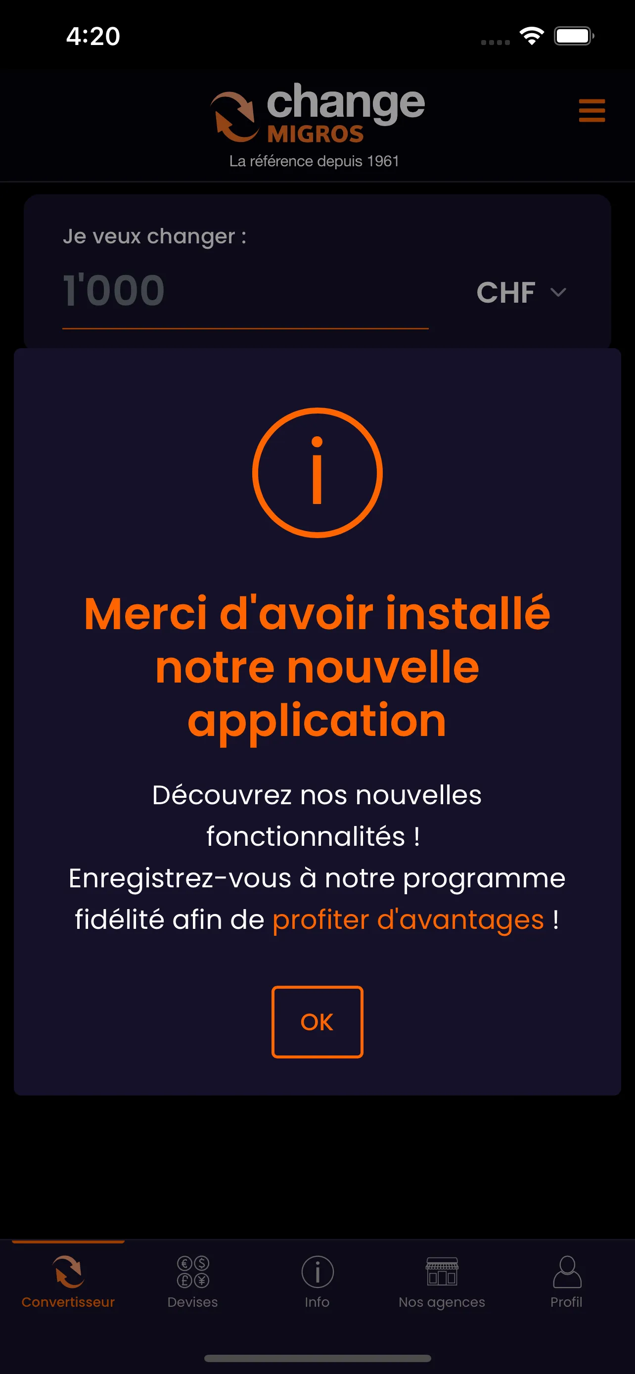 Change Migros | Indus Appstore | Screenshot