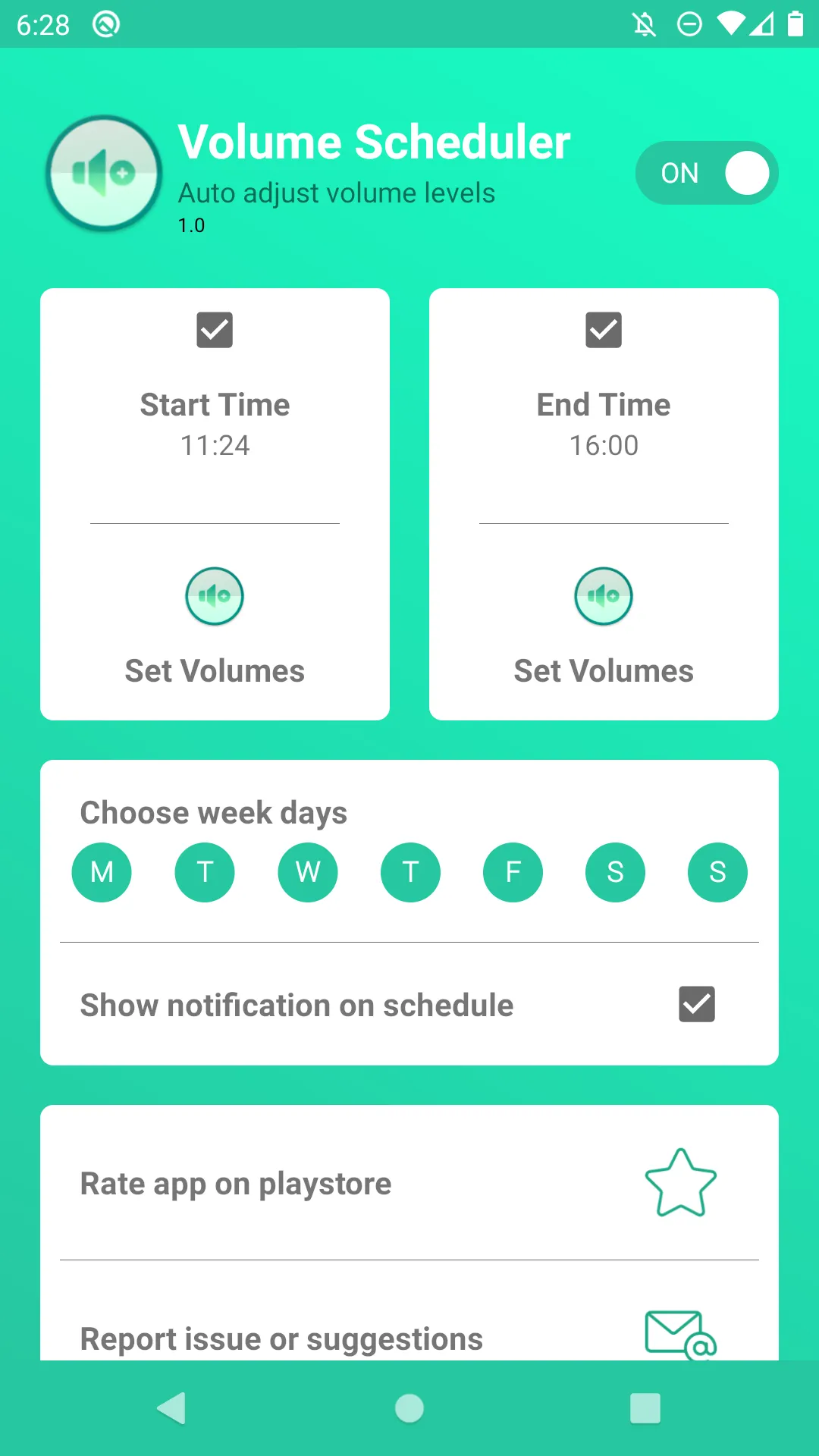 Volume Scheduler - silent mode | Indus Appstore | Screenshot