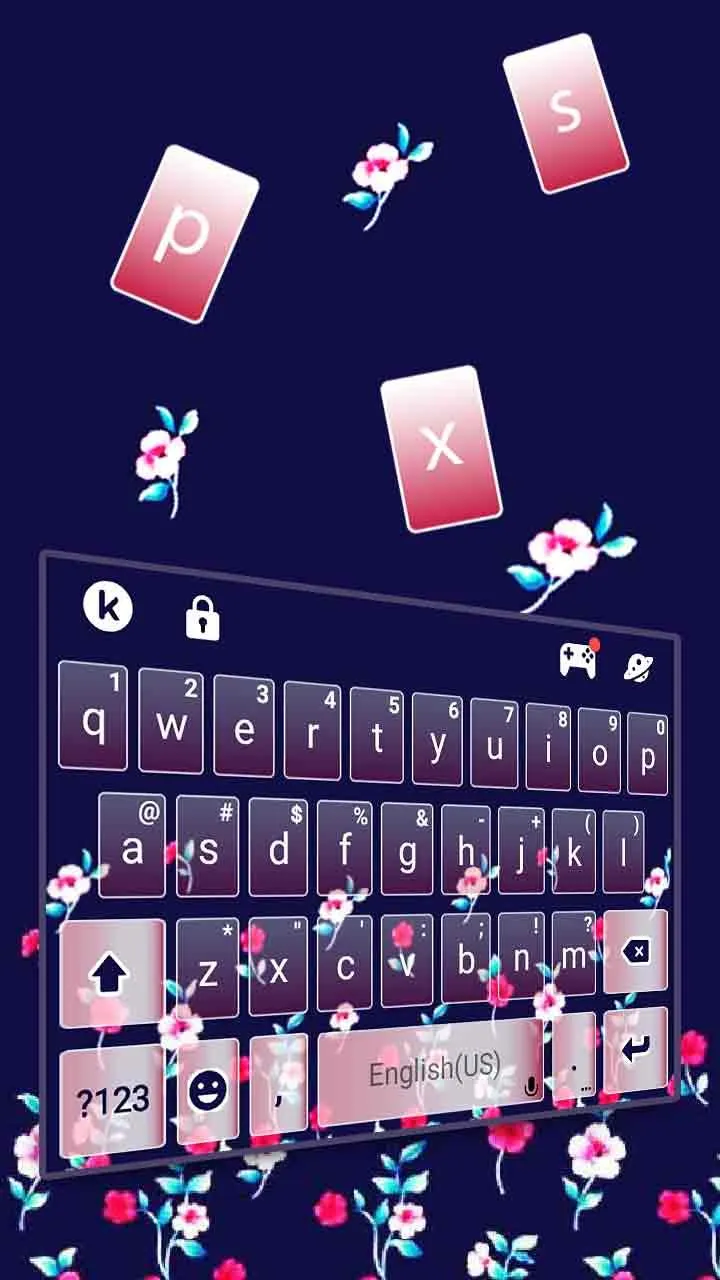 Flower Pattern Keyboard Theme | Indus Appstore | Screenshot