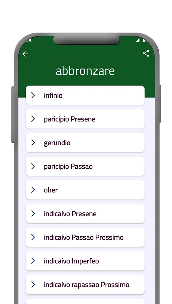 Italian Verb Conjugator | Indus Appstore | Screenshot