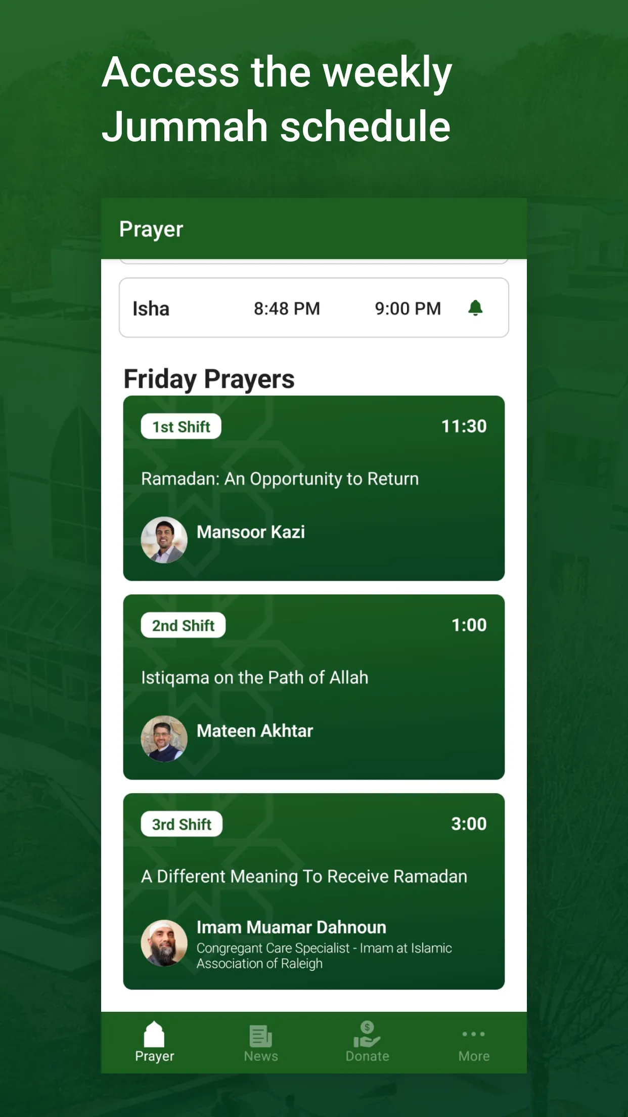 Islamic Association of Raleigh | Indus Appstore | Screenshot