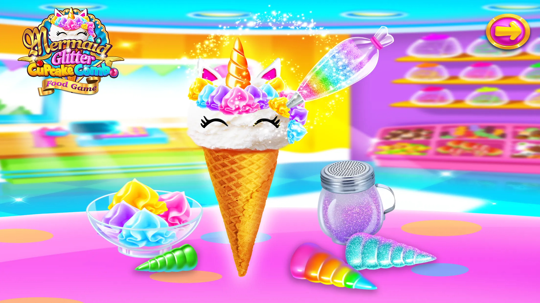 Mermaid Glitter Cupcake Chef | Indus Appstore | Screenshot