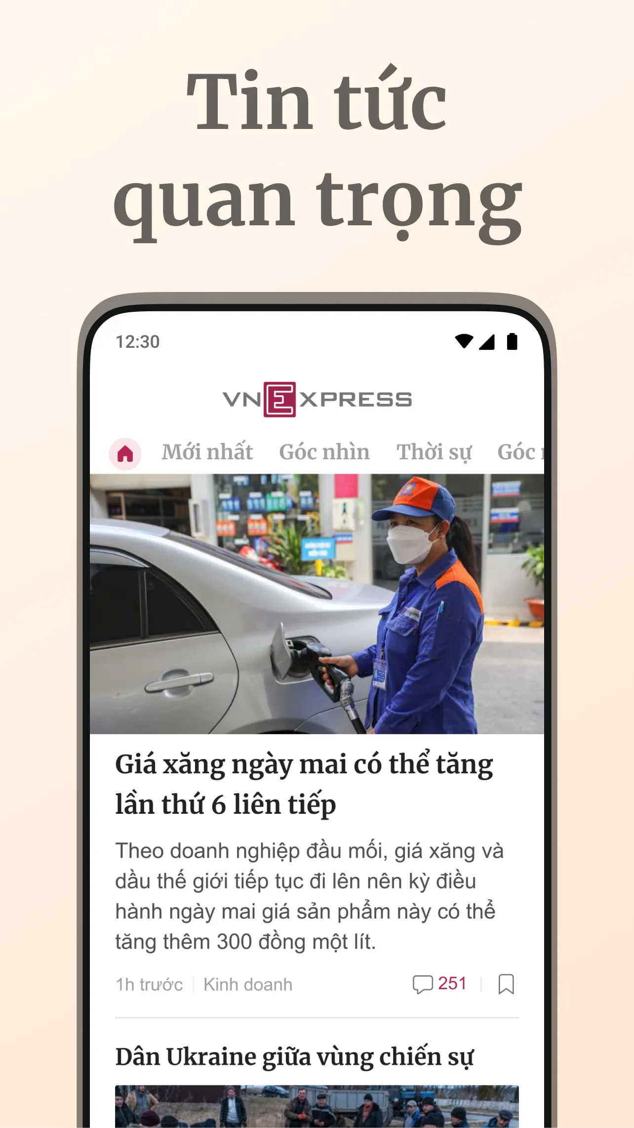 Báo điện tử VnExpress | Indus Appstore | Screenshot