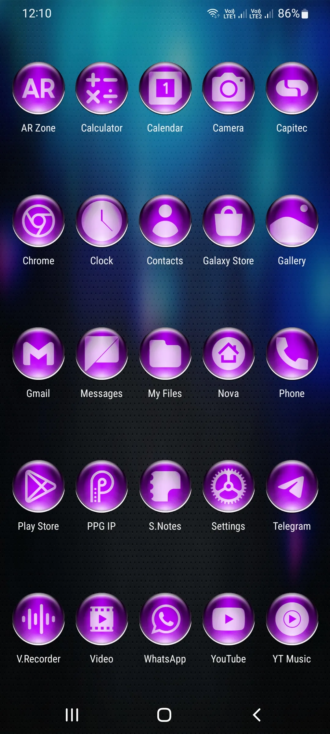 Purple Pixl Glass Icon Pack | Indus Appstore | Screenshot