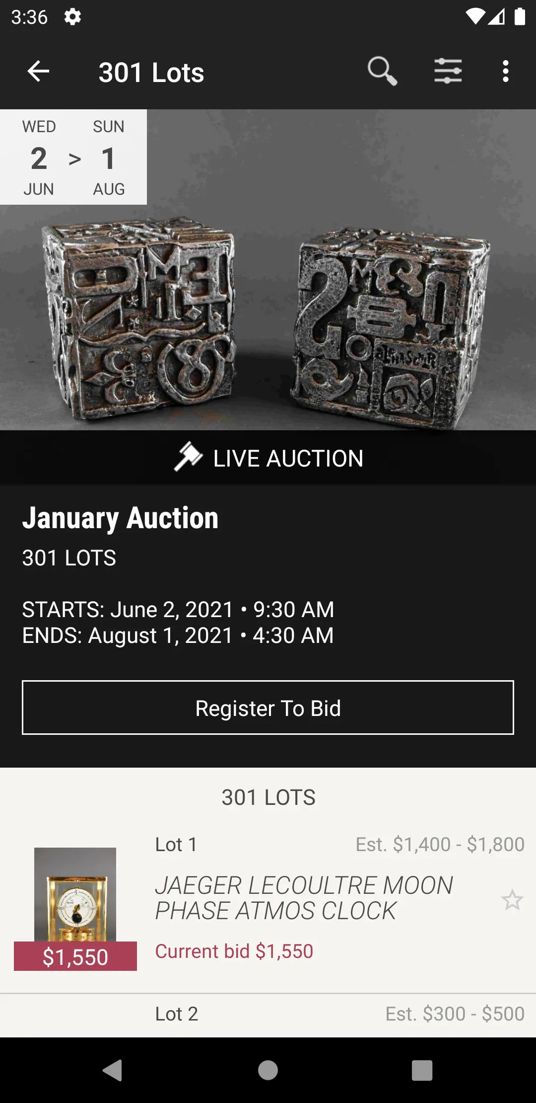 Westport Auction | Indus Appstore | Screenshot