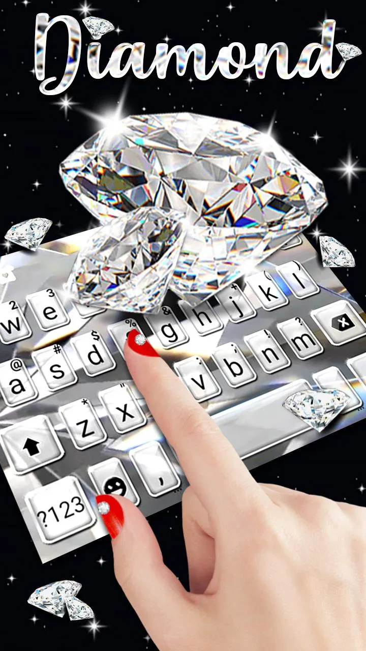 Diamond Live 3D Keyboard Backg | Indus Appstore | Screenshot