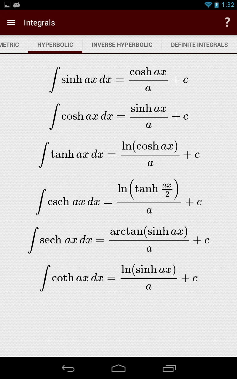 Calculus Cheatsheets | Indus Appstore | Screenshot