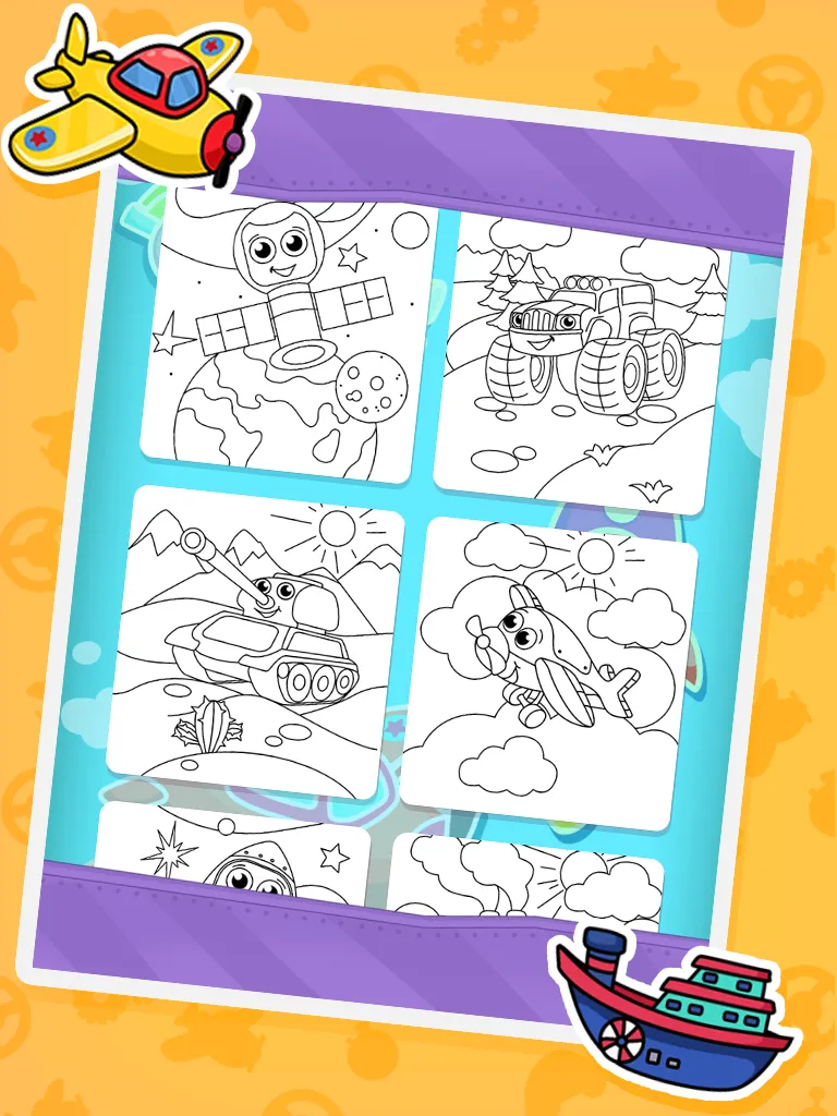 Coloring book: Transport | Indus Appstore | Screenshot