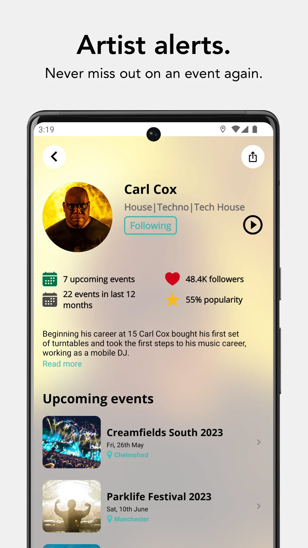 Skiddle: Gigs Clubs Festivals | Indus Appstore | Screenshot