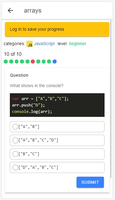 JavaScript Quiz | Indus Appstore | Screenshot