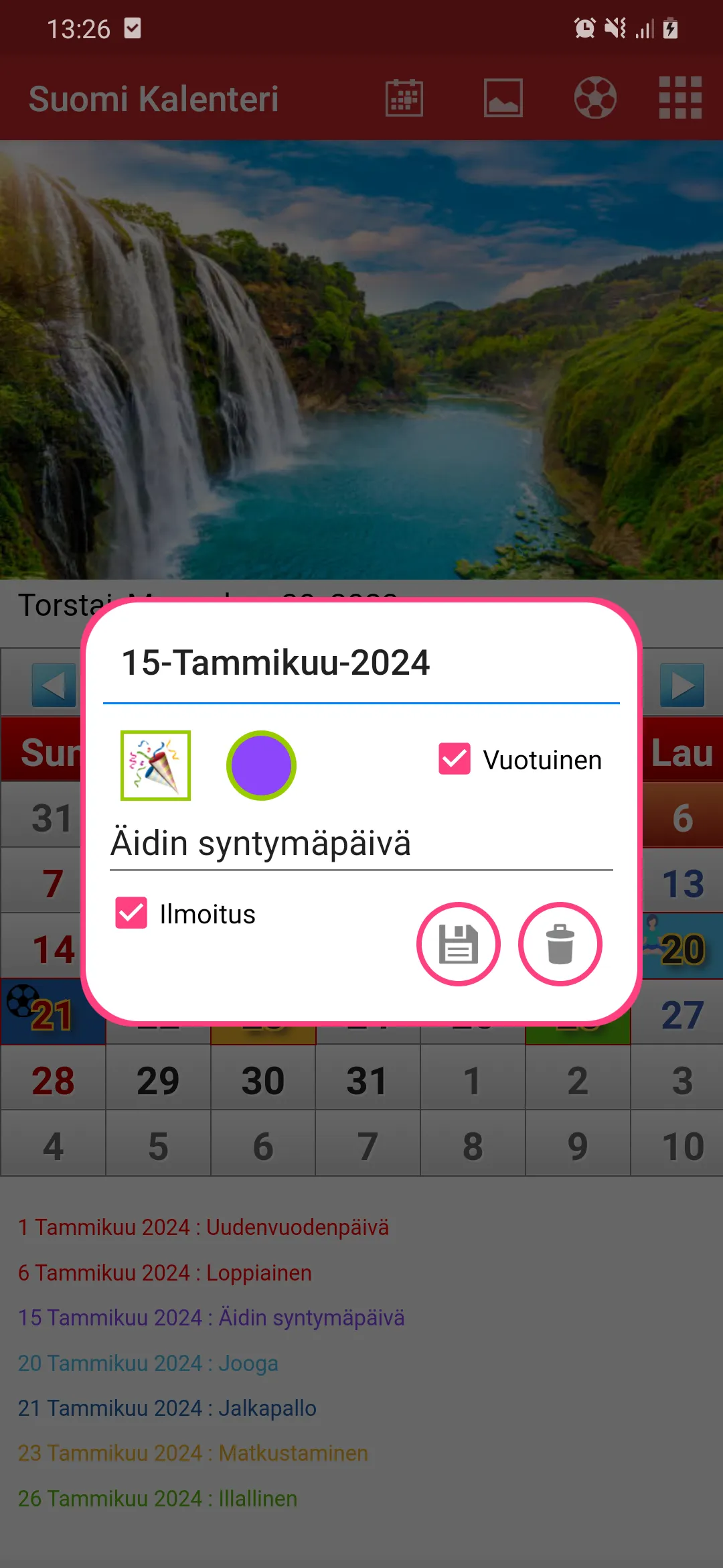 Suomi Kalenteri 2024 | Indus Appstore | Screenshot