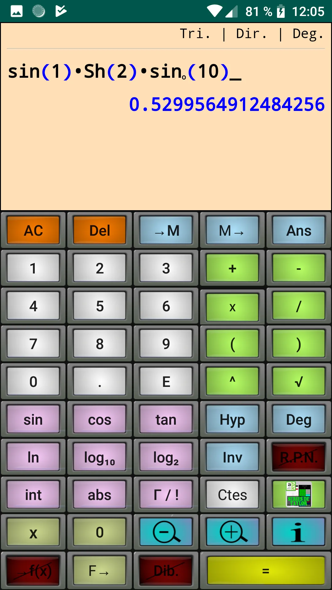 Scientific calculator, Taylor, | Indus Appstore | Screenshot