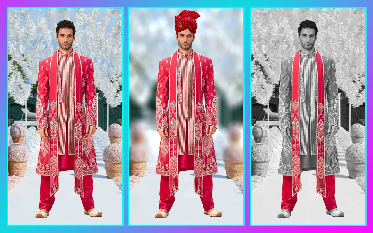 Men sherwani photo suit editor | Indus Appstore | Screenshot