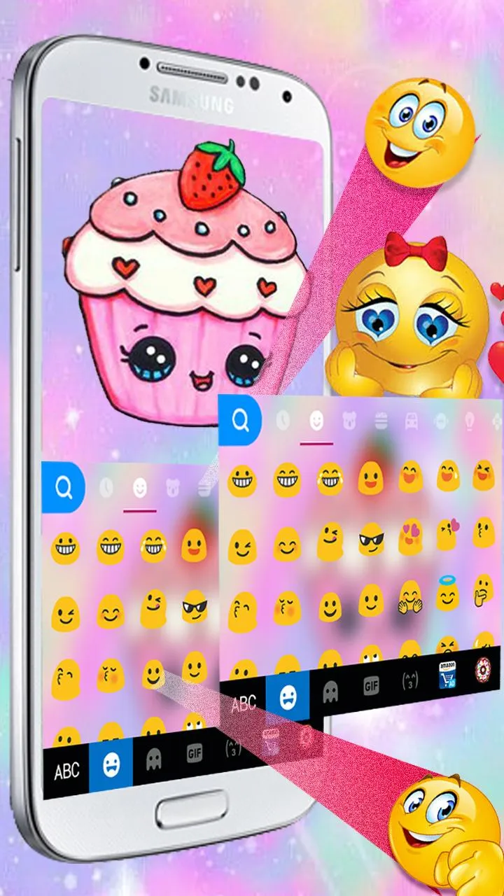 Kawaii Cute Cup Cake Keyboard  | Indus Appstore | Screenshot