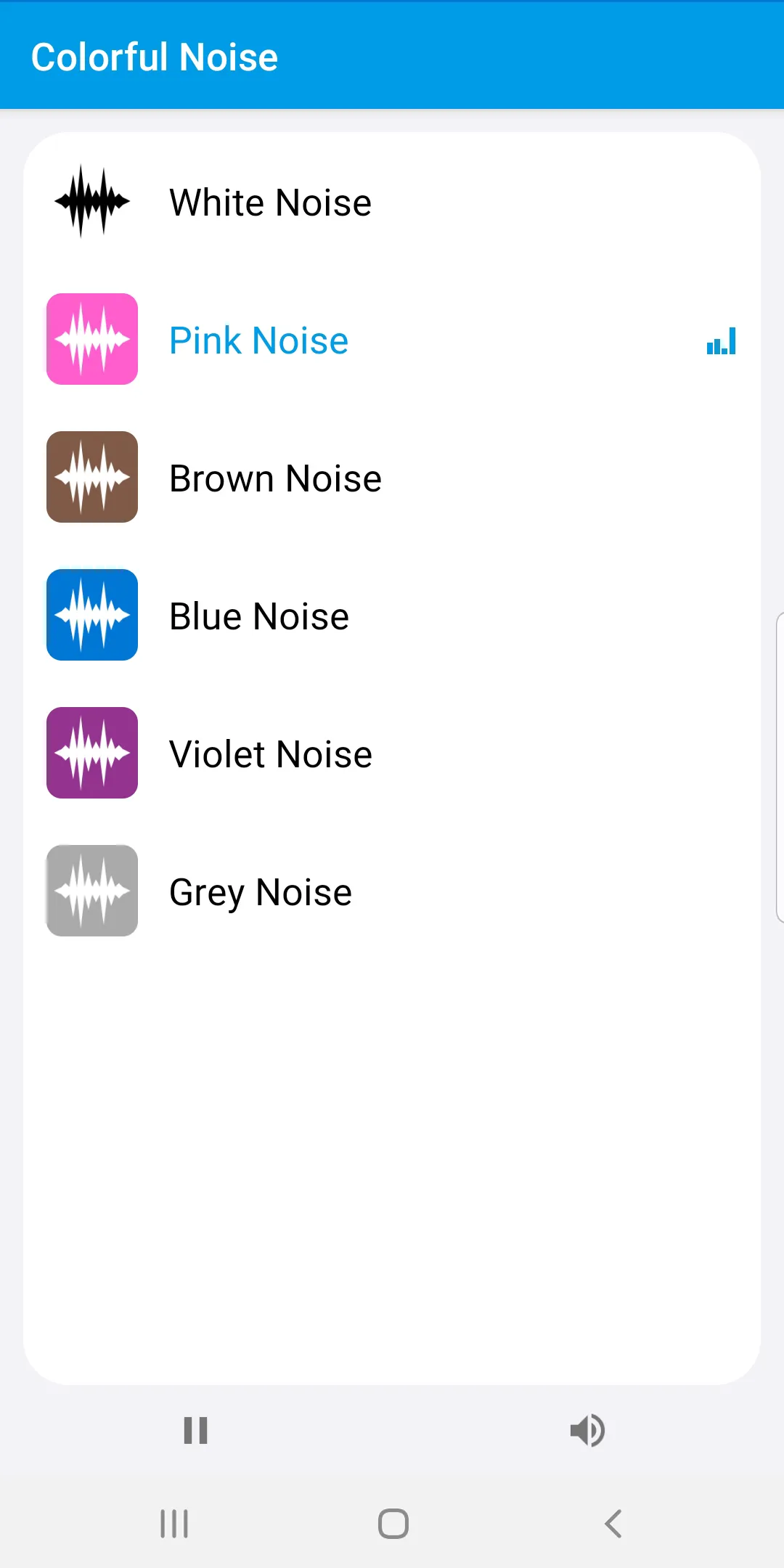 Colorful White Noise | Indus Appstore | Screenshot